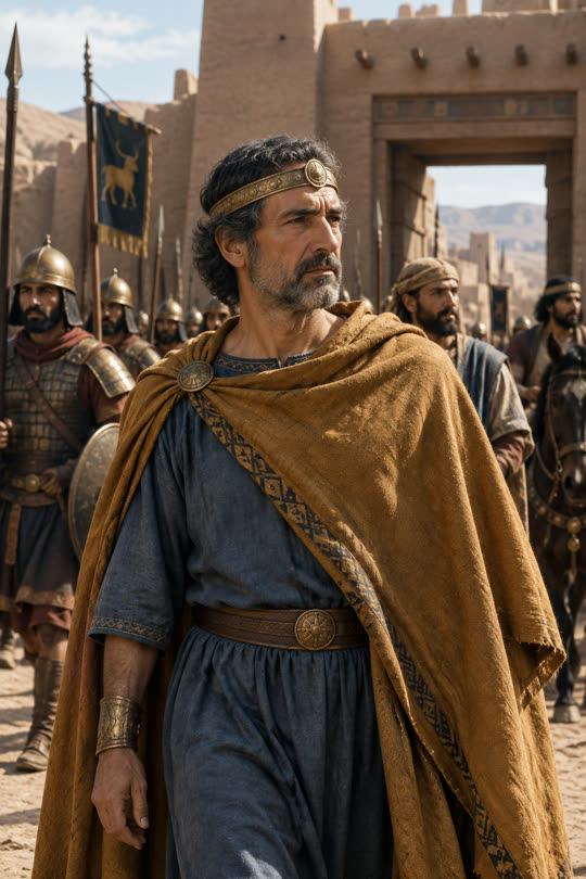 Reyes antiguos preparados para la batalla